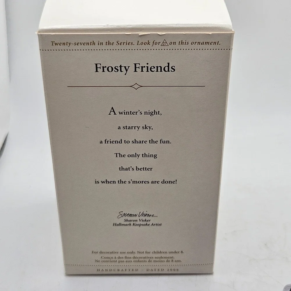 Hallmark Keepsake Frosty Friends 2006 27th Series Ornament Camping S'mores